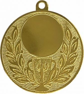 Медаль №3644 (Диаметр 50 мм, металл, цвет золото. Место для вставок: лицевая диаметр 25 мм, обратная сторона диаметр 45 мм)