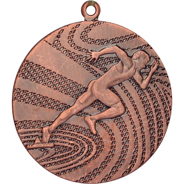 Медаль №92 (Легкая атлетика, диаметр 40 мм, металл, цвет бронза. Место для вставок: обратная сторона диаметр 35 мм)