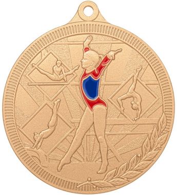 Медаль №3280 (Гимнастика, диаметр 55 мм, металл, цвет бронза. Место для вставок: обратная сторона диаметр 40 мм)