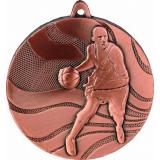 Медаль №91 (Баскетбол, диаметр 50 мм, металл, цвет бронза. Место для вставок: обратная сторона диаметр 46 мм)
