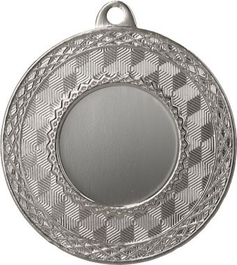 Медаль №858 (Диаметр 50 мм, металл, цвет серебро. Место для вставок: лицевая диаметр 25 мм, обратная сторона диаметр 45 мм)