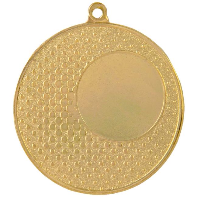 Медаль №63 (Диаметр 50 мм, металл, цвет золото. Место для вставок: лицевая диаметр 25 мм, обратная сторона диаметр 46 мм)