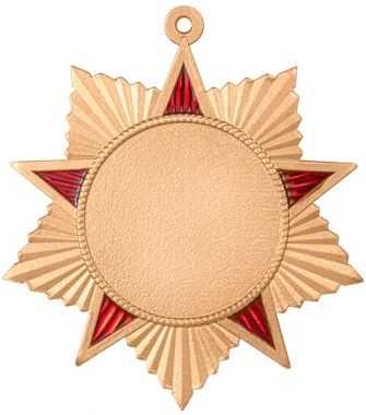 Медаль №2350 (Размер 48x48 мм, металл, цвет бронза. Место для вставок: лицевая диаметр 25 мм, обратная сторона диаметр 30 мм)