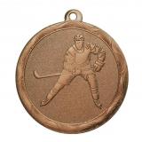 Медаль №1273 (Хоккей, диаметр 50 мм, металл, цвет бронза. Место для вставок: обратная сторона диаметр 45 мм)