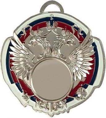 Медаль №198 (Диаметр 65 мм, металл, цвет серебро. Место для вставок: лицевая диаметр 25 мм, обратная сторона диаметр 50 мм)