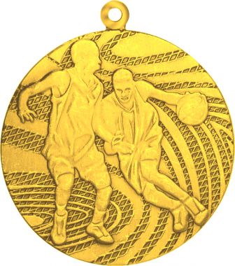 Медаль №90 (Баскетбол, диаметр 40 мм, металл, цвет золото. Место для вставок: обратная сторона диаметр 35 мм)