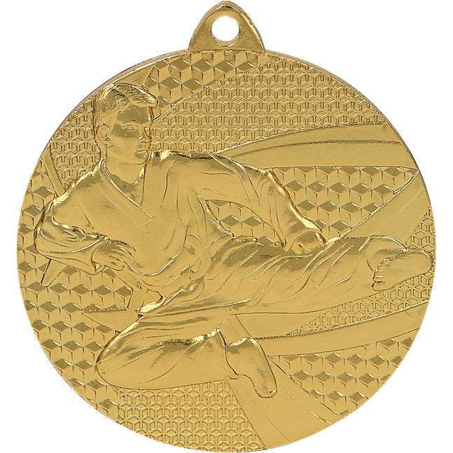 Медаль №928 (Каратэ, диаметр 50 мм, металл, цвет золото. Место для вставок: обратная сторона диаметр 45 мм)