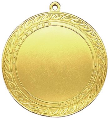 Медаль №2349 (Диаметр 70 мм, металл, цвет золото. Место для вставок: лицевая диаметр 50 мм, обратная сторона диаметр 52 мм)