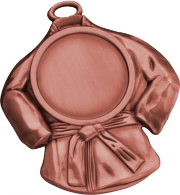 Медаль №101 (Каратэ, размер 50x58 мм, металл, цвет бронза. Место для вставок: лицевая диаметр 25 мм, обратная сторона размер по шаблону)