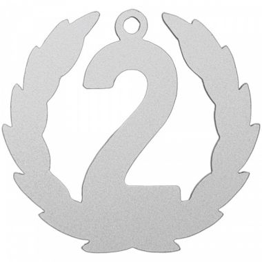 Медаль №3638 (2 место, диаметр 55 мм, металл, цвет серебро)