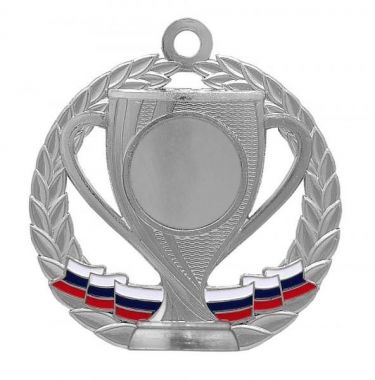 Медаль №1291 (Диаметр 70 мм, металл, цвет серебро. Место для вставок: лицевая диаметр 25 мм, обратная сторона размер по шаблону)