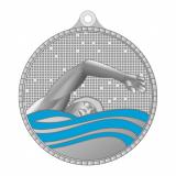 Медаль №3586 (Плавание, диаметр 55 мм, металл, цвет серебро. Место для вставок: обратная сторона диаметр 40 мм)