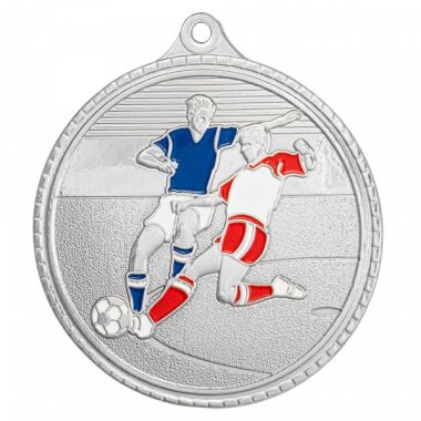 Медаль №3536 (Футбол, диаметр 55 мм, металл, цвет серебро)