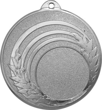 Медаль №2502 (Диаметр 50 мм, металл, цвет серебро. Место для вставок: лицевая диаметр 25 мм, обратная сторона диаметр 45 мм)