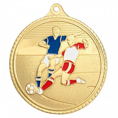 Медаль №3536 (Футбол, диаметр 55 мм, металл, цвет золото)