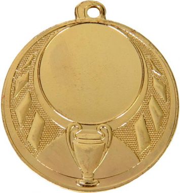 Медаль №28 (Диаметр 45 мм, металл, цвет золото. Место для вставок: лицевая диаметр 25 мм, обратная сторона диаметр 41 мм)