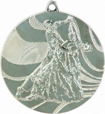 Медаль №109 (Танцы, диаметр 50 мм, металл, цвет серебро. Место для вставок: обратная сторона диаметр 45 мм)