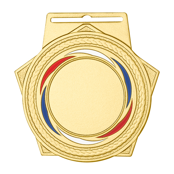 Медаль №2371 (Размер 55x50 мм, металл, цвет золото)