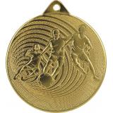 Медаль №1233 (Футбол, диаметр 70 мм, металл, цвет золото. Место для вставок: обратная сторона диаметр 65 мм)