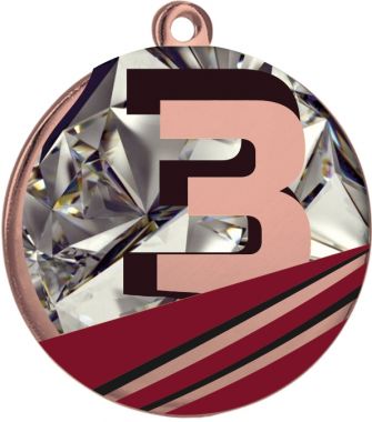 Медаль №2268 (3 место, диаметр 50 мм, металл, цвет бронза)