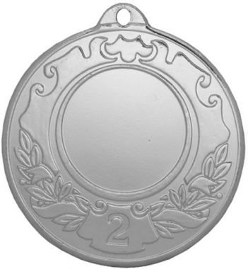 Медаль №180 (2 место, диаметр 50 мм, металл, цвет серебро. Место для вставок: лицевая диаметр 25 мм, обратная сторона диаметр 45 мм)