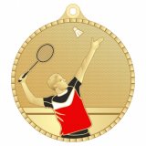 Медаль №56 (Бадминтон, диаметр 55 мм, металл, цвет золото)