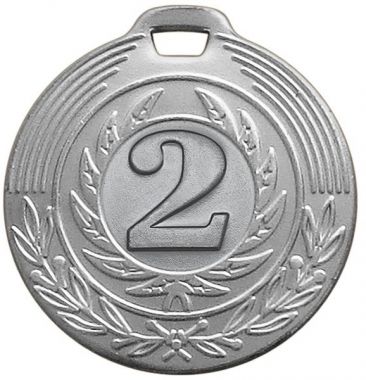 Медаль №1280 (2 место, диаметр 50 мм, металл, цвет серебро)