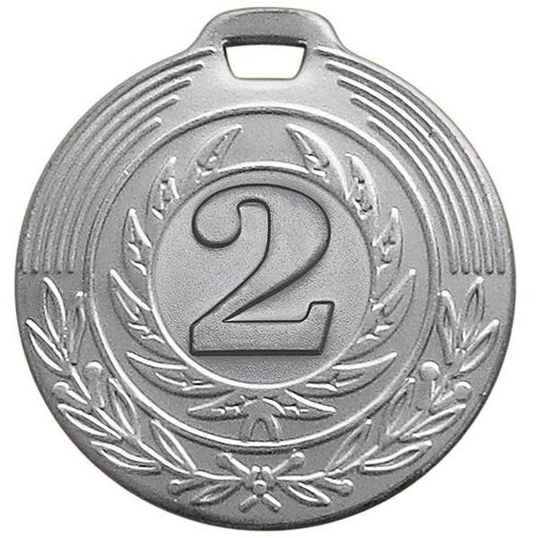 Медаль №1280 (2 место, диаметр 50 мм, металл, цвет серебро)