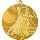 Медаль №2359 (Танцы, диаметр 50 мм, металл, цвет золото. Место для вставок: обратная сторона диаметр 45 мм)