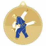 Медаль №3535 (Дзюдо, диаметр 55 мм, металл, цвет золото. Место для вставок: обратная сторона диаметр 40 мм)