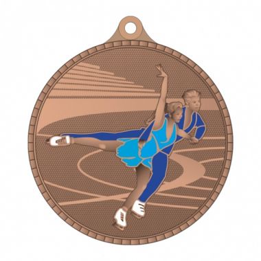 Медаль №3599 (Фигурное катание, диаметр 55 мм, металл, цвет бронза. Место для вставок: обратная сторона диаметр 40 мм)