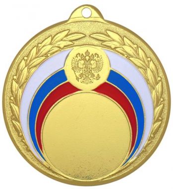 Медаль №196 (Диаметр 50 мм, металл, цвет золото. Место для вставок: лицевая диаметр 25 мм, обратная сторона диаметр 45 мм)
