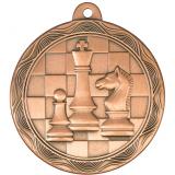 Медаль №2420 (Шахматы, диаметр 50 мм, металл, цвет бронза. Место для вставок: обратная сторона диаметр 45 мм)