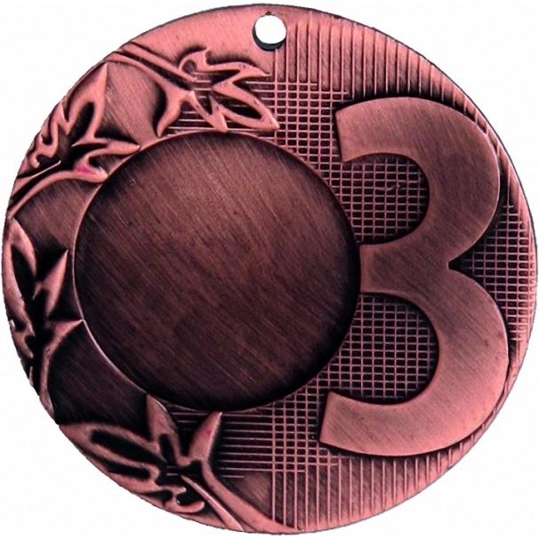 Медаль №83 (3 место, диаметр 50 мм, металл, цвет бронза. Место для вставок: лицевая диаметр 25 мм, обратная сторона диаметр 45 мм)