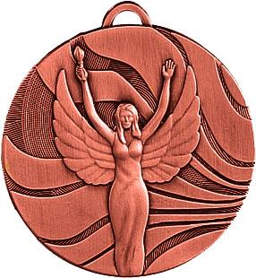 Медаль №136 (Оскар / Ника, диаметр 50 мм, металл, цвет бронза. Место для вставок: обратная сторона диаметр 45 мм)