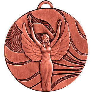 Медаль №136 (Оскар / Ника, диаметр 50 мм, металл, цвет бронза. Место для вставок: обратная сторона диаметр 45 мм)