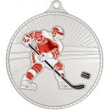 Медаль №2430 (Хоккей, диаметр 60 мм, металл, цвет серебро. Место для вставок: обратная сторона диаметр 50 мм)