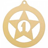 Медаль №3623 (1 место, диаметр 60 мм, металл, цвет золото)