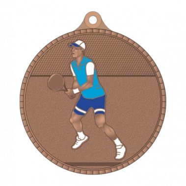 Медаль №3583 (Большой теннис, диаметр 55 мм, металл, цвет бронза. Место для вставок: обратная сторона диаметр 40 мм)