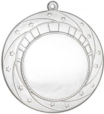 Медаль №2267 (Диаметр 80 мм, металл, цвет серебро. Место для вставок: лицевая диаметр 50 мм, обратная сторона размер по шаблону)