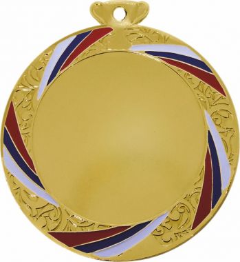 Медаль №3570 (Диаметр 70 мм, металл, цвет золото. Место для вставок: лицевая диаметр 50 мм, обратная сторона диаметр 64 мм)