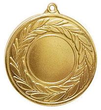 Медаль №148 (Диаметр 50 мм, металл, цвет золото. Место для вставок: лицевая диаметр 25 мм, обратная сторона размер по шаблону)