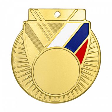 Медаль №3498 (Диаметр 55 мм, металл, цвет золото. Место для вставок: лицевая диаметр 25 мм, обратная сторона размер по шаблону)