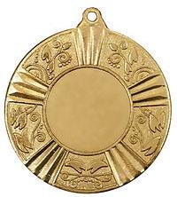 Медаль №153 (Диаметр 50 мм, металл, цвет золото. Место для вставок: лицевая диаметр 25 мм, обратная сторона диаметр 47 мм)