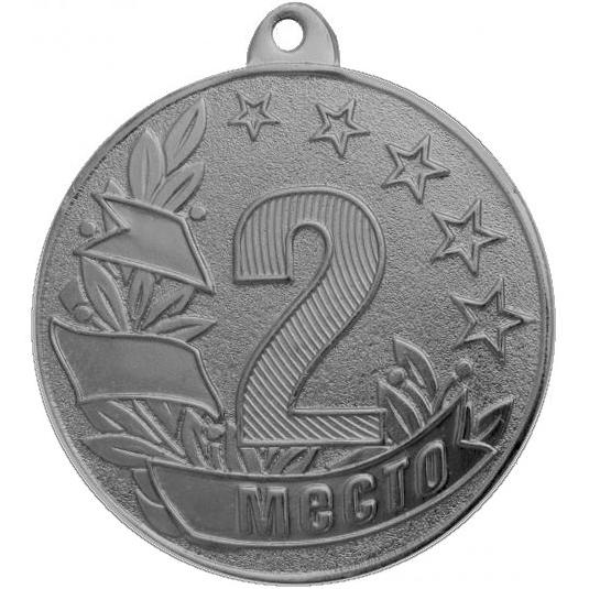Медаль №2348 (2 место, диаметр 50 мм, металл, цвет серебро. Место для вставок: обратная сторона диаметр 45 мм)