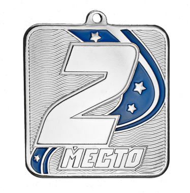 Медаль №2265 (2 место, размер 57x60 мм, металл, цвет серебро)
