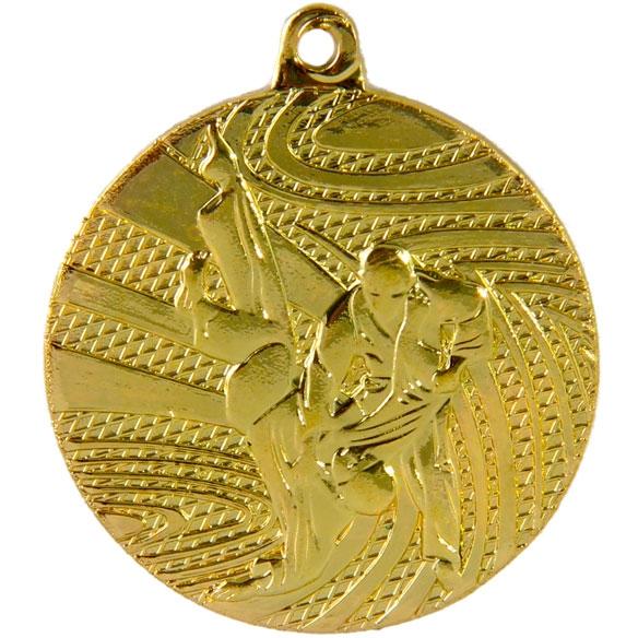 Медаль №133 (Дзюдо, диаметр 40 мм, металл, цвет золото. Место для вставок: обратная сторона диаметр 36 мм)