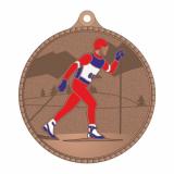 Медаль №3284 (Лыжный спорт, диаметр 55 мм, металл, цвет бронза. Место для вставок: обратная сторона диаметр 40 мм)