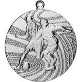 Медаль №114 (Футбол, диаметр 40 мм, металл, цвет серебро. Место для вставок: обратная сторона диаметр 35 мм)