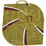 Медаль №3633 (1 место, размер 70x70 мм, металл, цвет золото)